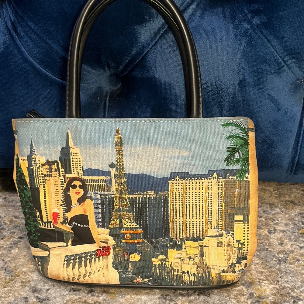 Stylish Cityscape Print Women's Bag